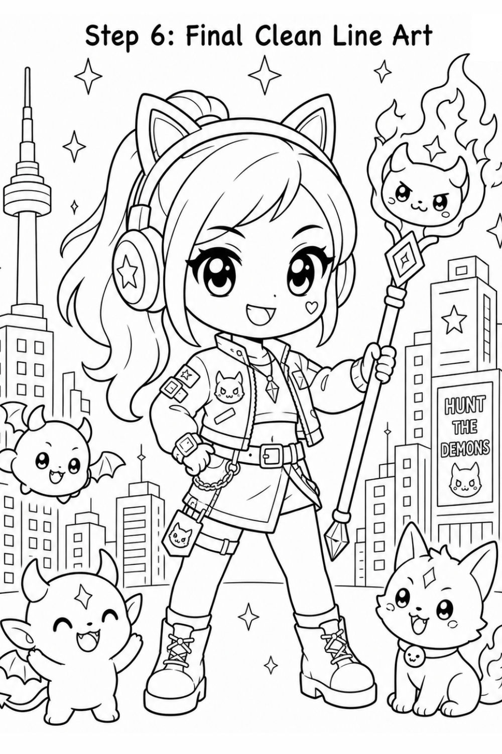 Finish the Final Line Art illustration